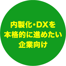 内製化・DXを本格的に進めたい企業向け