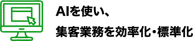 AIを使い、集客業務を効率化・標準化